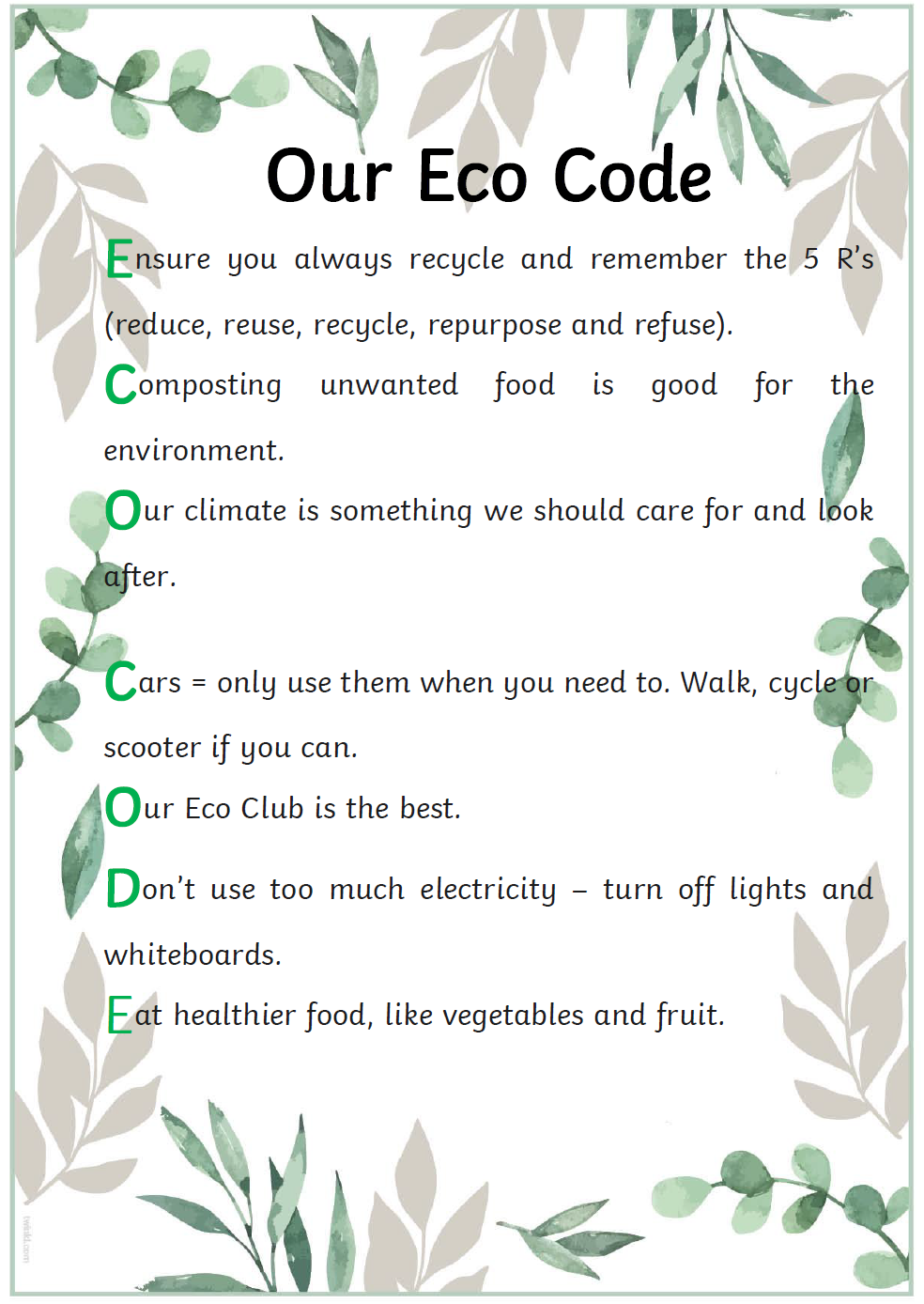 Eco Code 2023